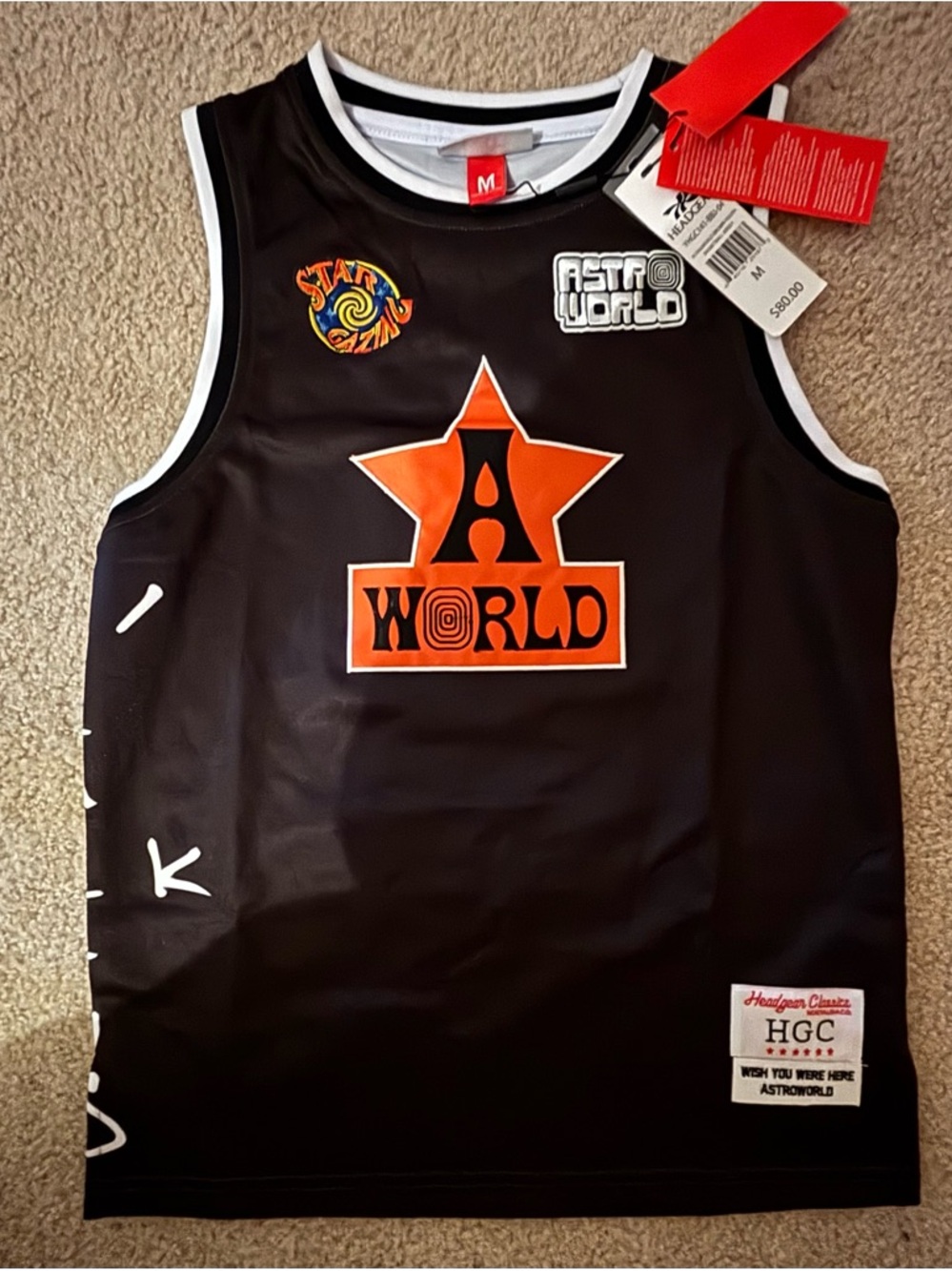 Astr Black Tank with Orange Star & White Trim Youth Medium (8)